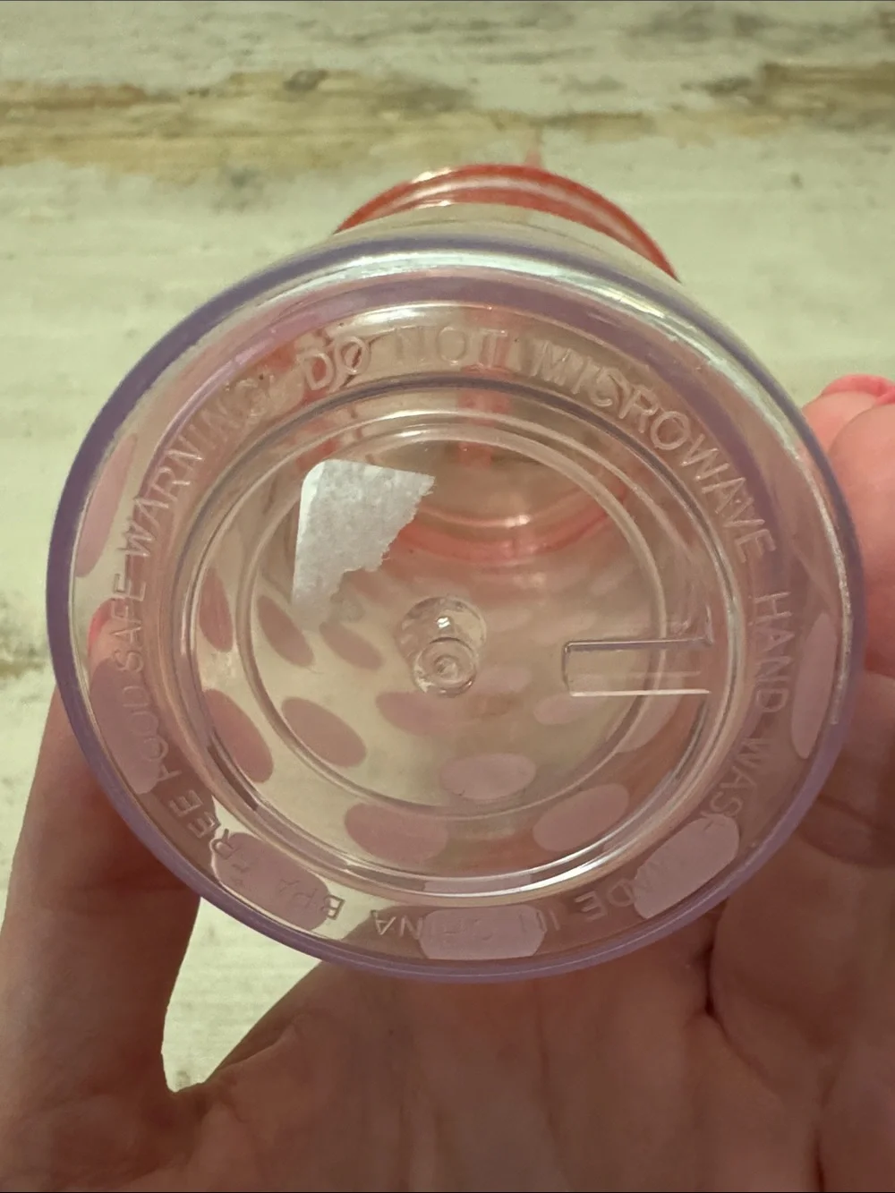 Hope Polka Dot Pink Acrylic Tumbler with Straw
